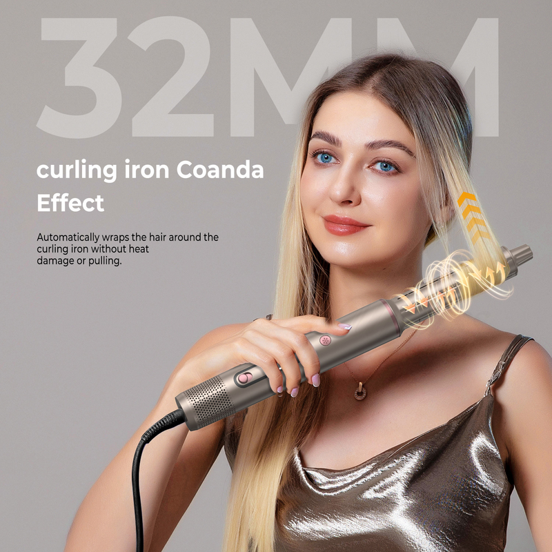 6 en 1 Styling professionnel à air chaud, séchoir à cheveux puissant et réglage de cheveux
