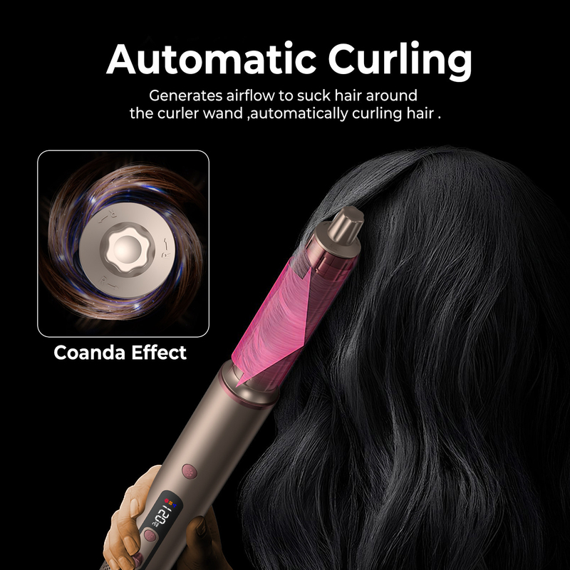 6 en 1 Styling professionnel à air chaud, séchoir à cheveux puissant et réglage de cheveux