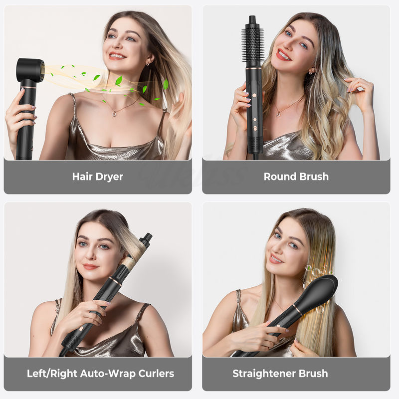 Brosses à cheveux professionnelles à air chaud 5 en 1 vitesse négative ionique séchage rapide froid 4 rapports tension 110V / 50HZ 240V / 60HZ