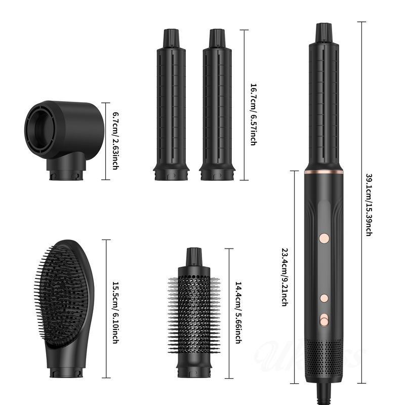 Brosses à cheveux professionnelles à air chaud 5 en 1 vitesse négative ionique séchage rapide froid 4 rapports tension 110V / 50HZ 240V / 60HZ