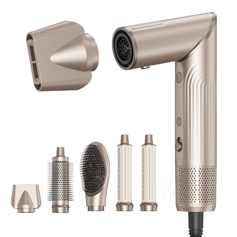 5 en 1 sèche-cheveux pliable à brosses à vent à haute vitesse Turbo-Blow sèche-cheveux à brosses professionnel 500 millions sèche-cheveux ionique négatif