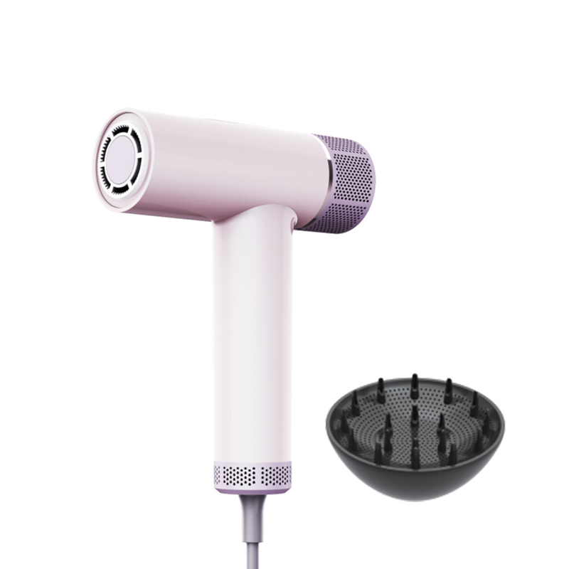 Sécheuse à souffle à double conduit à haute vitesse ionique à faible bruit avec moteur sans pinceau Diffuseur magnétique pour sèche-cheveux bouclés