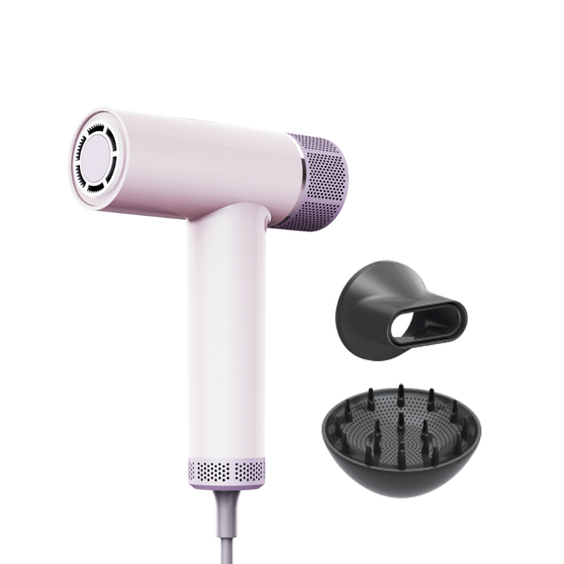 Sécheuse à souffle à double conduit à haute vitesse ionique à faible bruit avec moteur sans pinceau Diffuseur magnétique pour sèche-cheveux bouclés