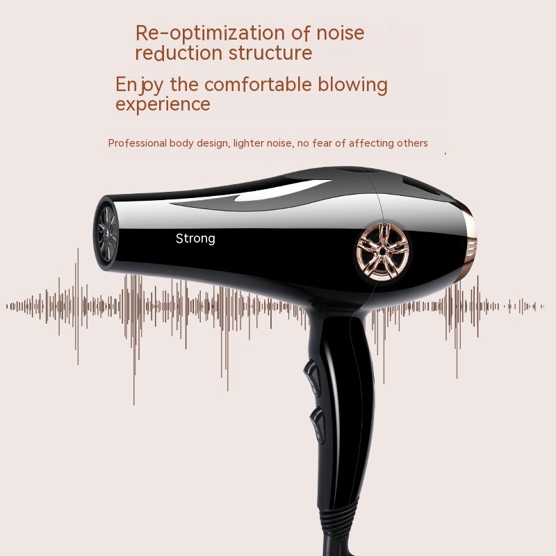 Séchoir à cheveux professionnel à haute vitesse à plusieurs raccords de 2000W pour salons de coiffure avec lumière bleue