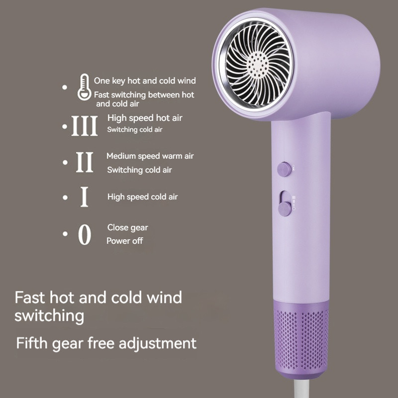 2000W violet haute vitesse bleu rayonnement négatif ionique Revair sèche-cheveux température réglable pour usage domestique