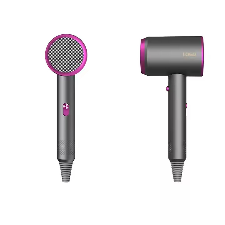 Séche-cheveux électrique à ions négatifs à haute vitesse portable de 1500W pour professionnels sans fil à domicile